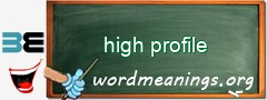WordMeaning blackboard for high profile